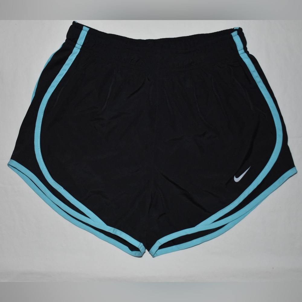 Small Nike shorts in black and blue.
